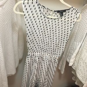 Forever 21  White & Black Geo Ombre Dress Sheer